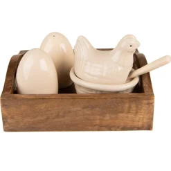 Dienblad incl potje met lepel en peper en zoutstel