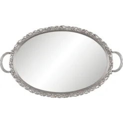 Dienblad met spiegel zilverkleur 49*29*3