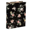 Doos in boekvorm bloemetjes zwart 17*14