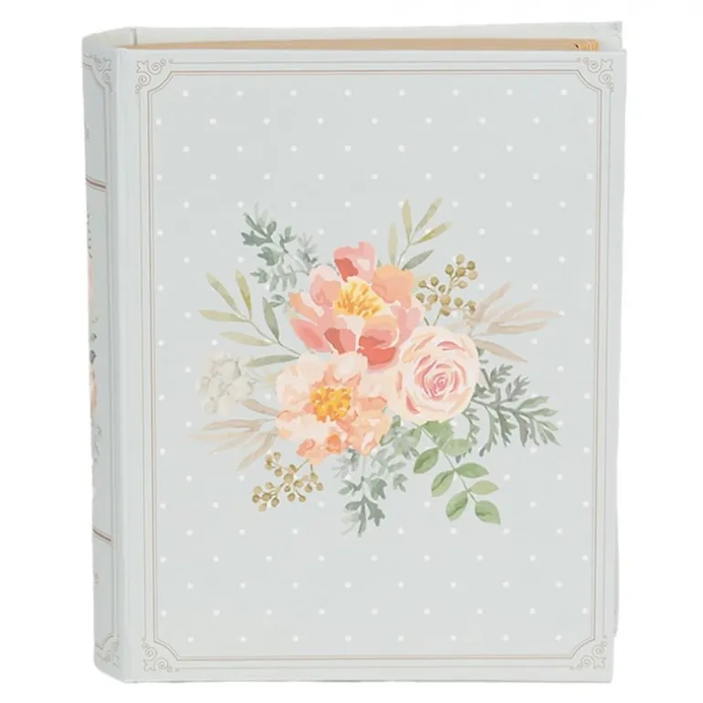 Doos in boekvorm rozen blauw/groen 17*14