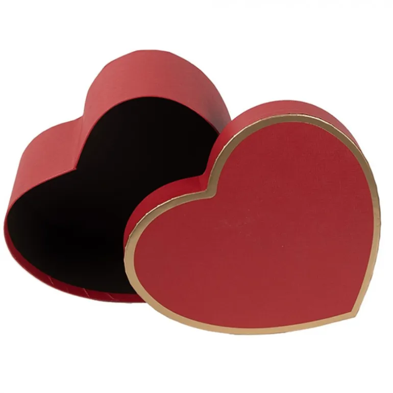 Dozenset (3) hartvorm rood