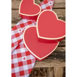 Dozenset (3) hartvorm rood