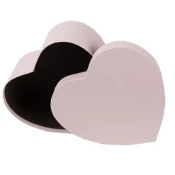 Dozenset (3) hartvorm roze