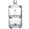 Dubbele voorraad / bewaarpot Love Happiness 10*21