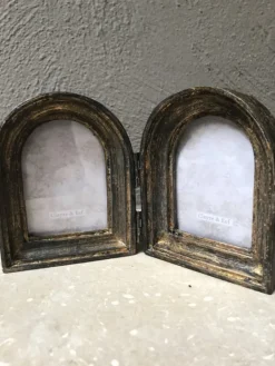 Duo fotolijst 2x 6*9 zwart/goud