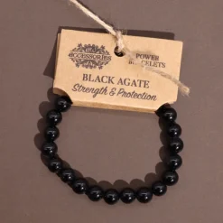 Edelsteen armband Zwarte Agaat