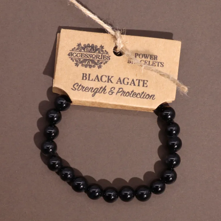 Edelsteen armband Zwarte Agaat