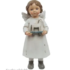 Engel staand met paardje 6*5*14 cm