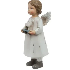 Engel staand met paardje 6*5*14 cm