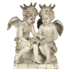 Engelen duo lezend een boek