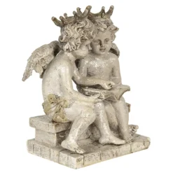 Engelen duo lezend een boek