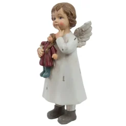 Engeltje staand met popje 6*5*14