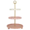 Etagère 3-laags roze/goud 30*50