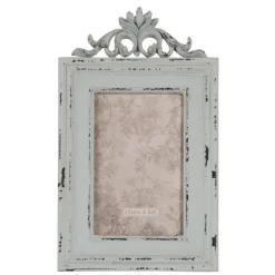 Fotolijst blauw/grijs met ornament 10*15