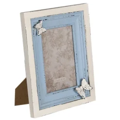 Fotolijst blauw/wit vlinders 10*15