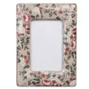 Fotolijst bloemen beige keramiek 9*13
