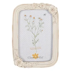 Fotolijst bloemen roomkleur 10*15