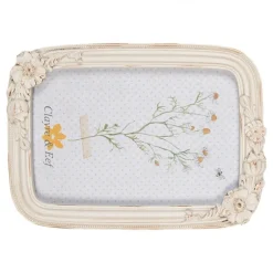 Fotolijst bloemen roomkleur 10*15