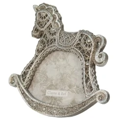 Fotolijst hobbelpaard oudzilverkleur 10*6