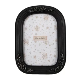 Fotolijst kleine roosjes zwart 13*18