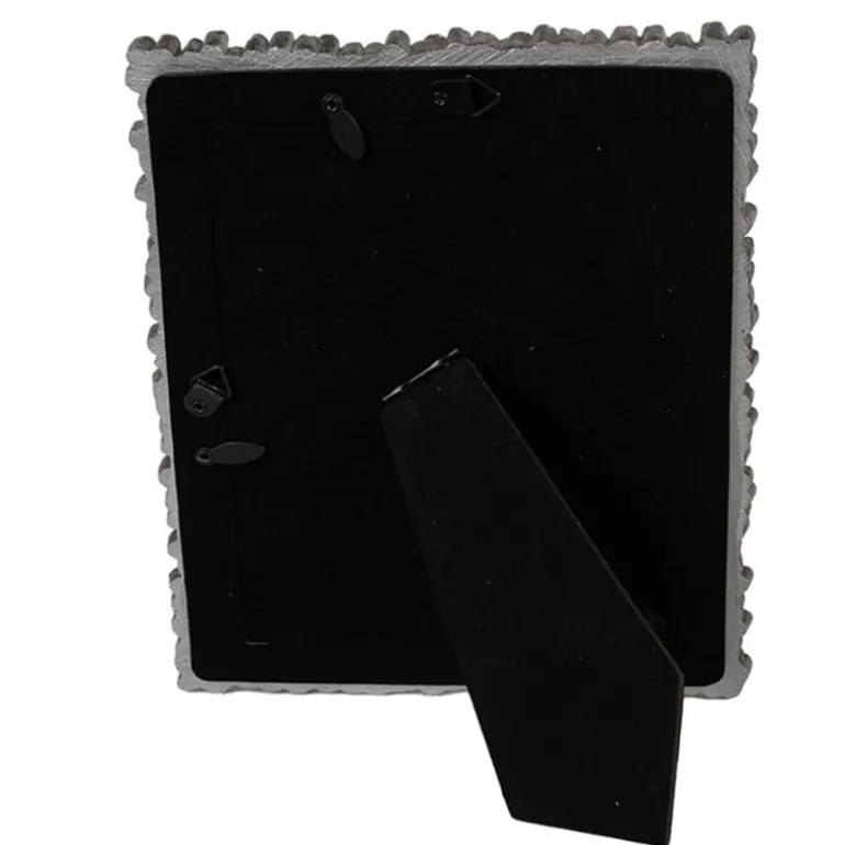 Fotolijst met bloemetjesrand zilverkleur 13*18