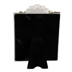 Fotolijst met roosjes wit/zilverkleur 10*15