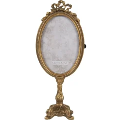 Fotolijst op voet met strik goudkleur