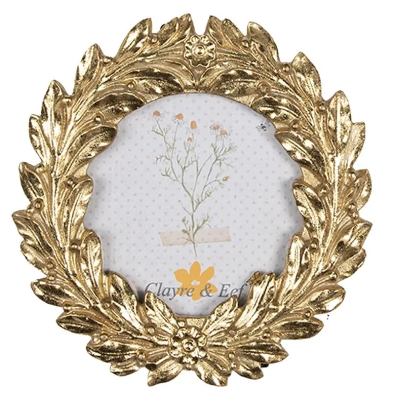 Fotolijstje rond goudkleur 7*7