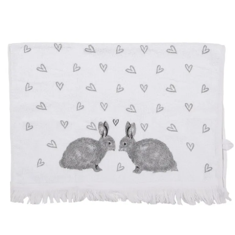 Gastendoekje Bunnies in Love grijs