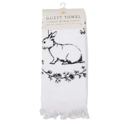 Gastendoekje konijn wit/zwart