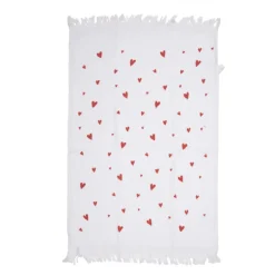 Gastendoekje rode hartjes