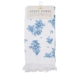 Gastendoekje roosjes blauw