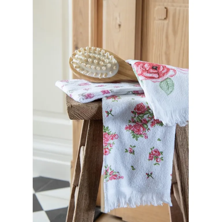 Gastendoekje roze roosjes
