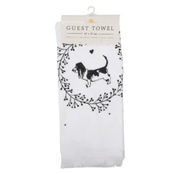 Gastendoekje wit/grijs hond model 2