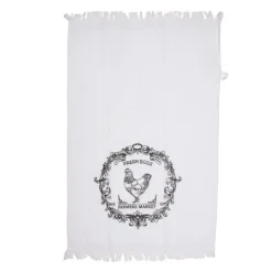 Gastendoekje wit/zwart kip