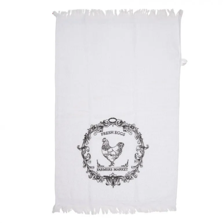 Gastendoekje wit/zwart kip