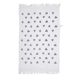 Gastendoekje zwarte hartjes