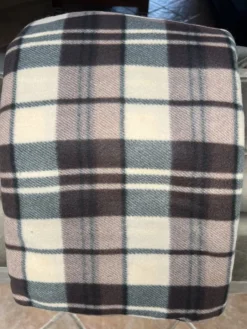 Geruite plaid bruin/creme/grijs 180*200