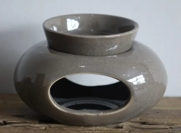 Geurbrander X aardewerk taupe 14*10*9