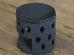 Geurbrander zwart metaal 7*7*7