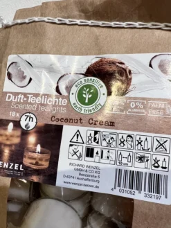 Geurkaarsen Coconut Cream (18) ECO