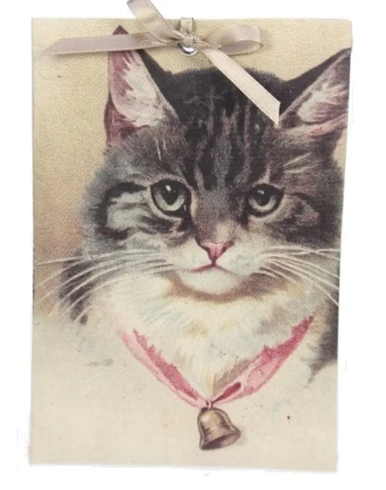 Geurzakje poes met belletje Ceder