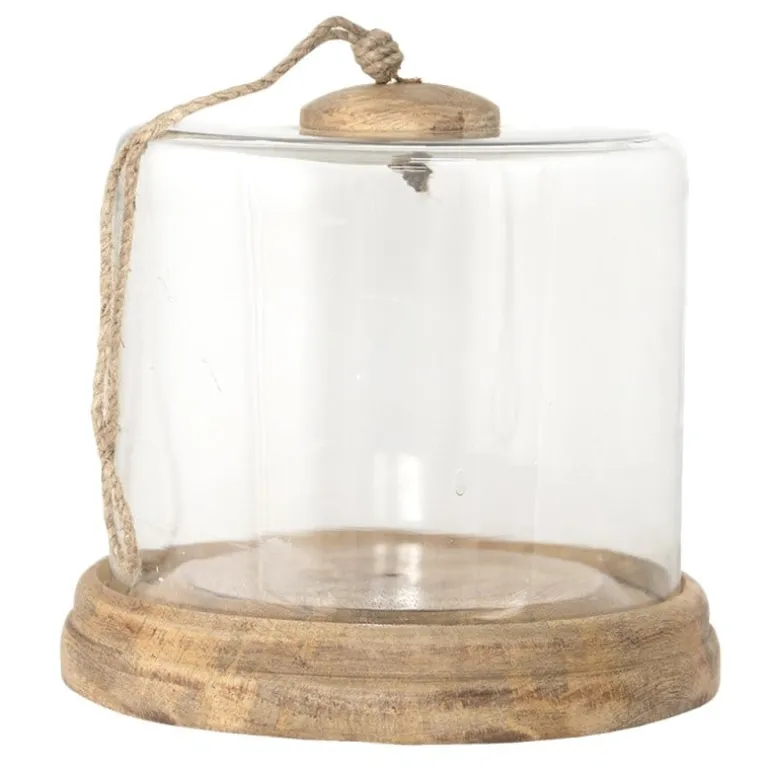 Glazen stolp transparant 22*18