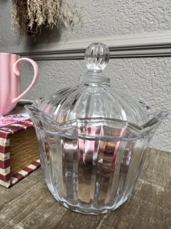 Glazen voorraadpot / bonboniere 15*18 leeg of gevuld