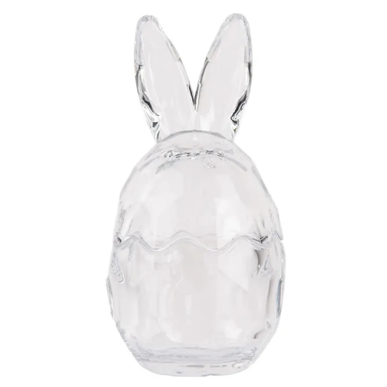 Glazen voorraadpot Ei met oren 9*17 leeg of gevuld