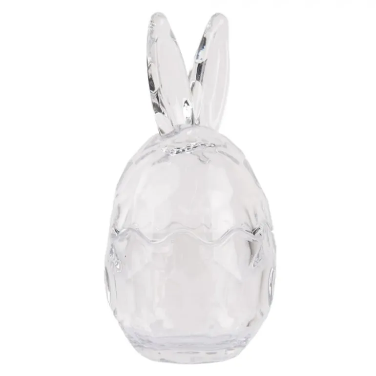 Glazen voorraadpot Ei met oren 9*17 leeg of gevuld