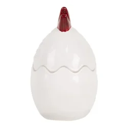 Glazen voorraadpot kip 8*14