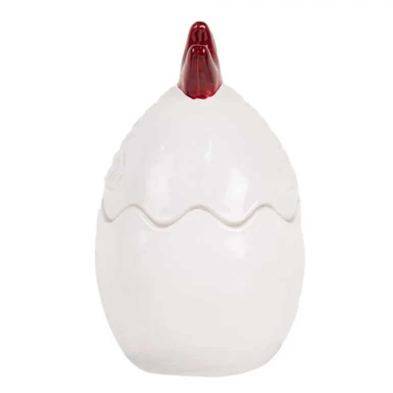 Glazen voorraadpot kip 8*14