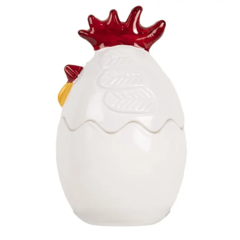 Glazen voorraadpot kip 8*14