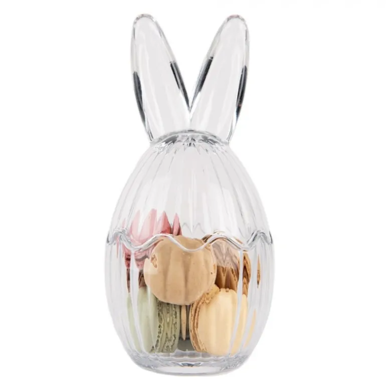 Glazen voorraadpot met oren 10*21 leeg of gevuld